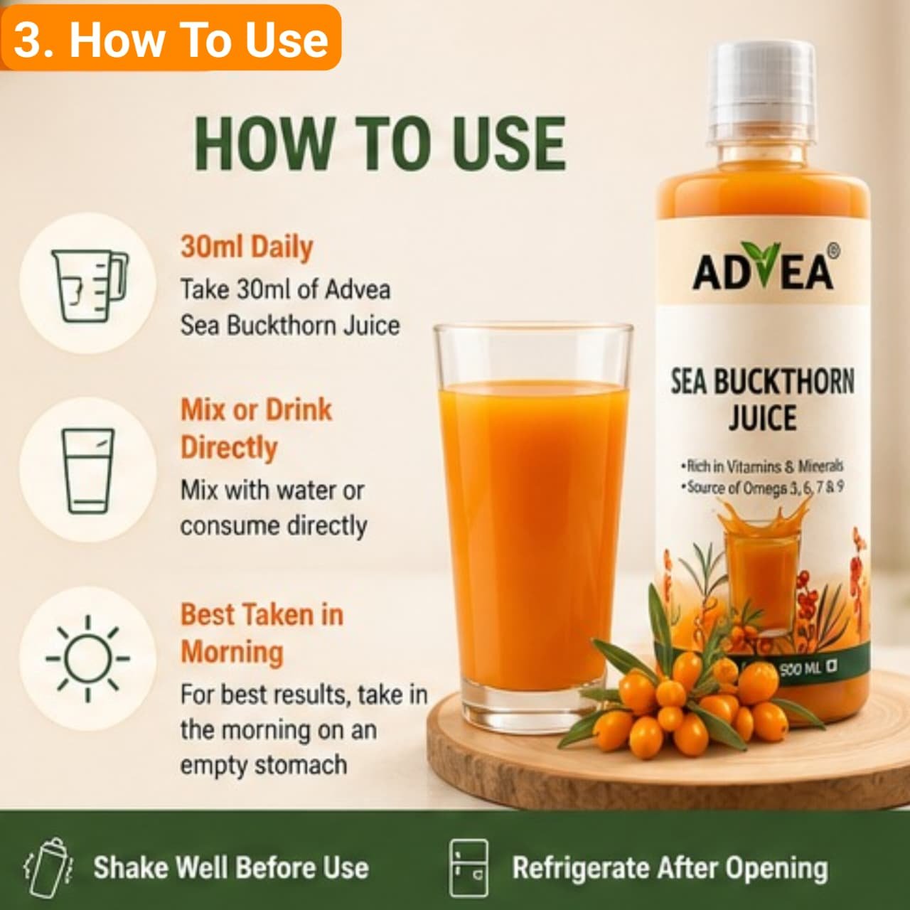Pure Himalayan Sea Buckthorn Juice - WB Rich in Omega 7, Vitamin C & Antioxidants - 500ml - Image 7